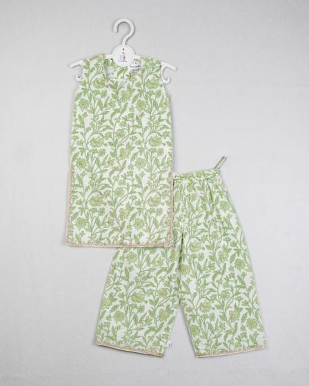 Cotton Short Kurta with Straight Bottom